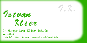 istvan klier business card